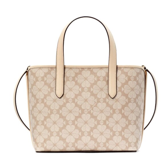 New Kate Spade Spade Flower Small Tote Dark Beige Multi - Picture 5 of 5